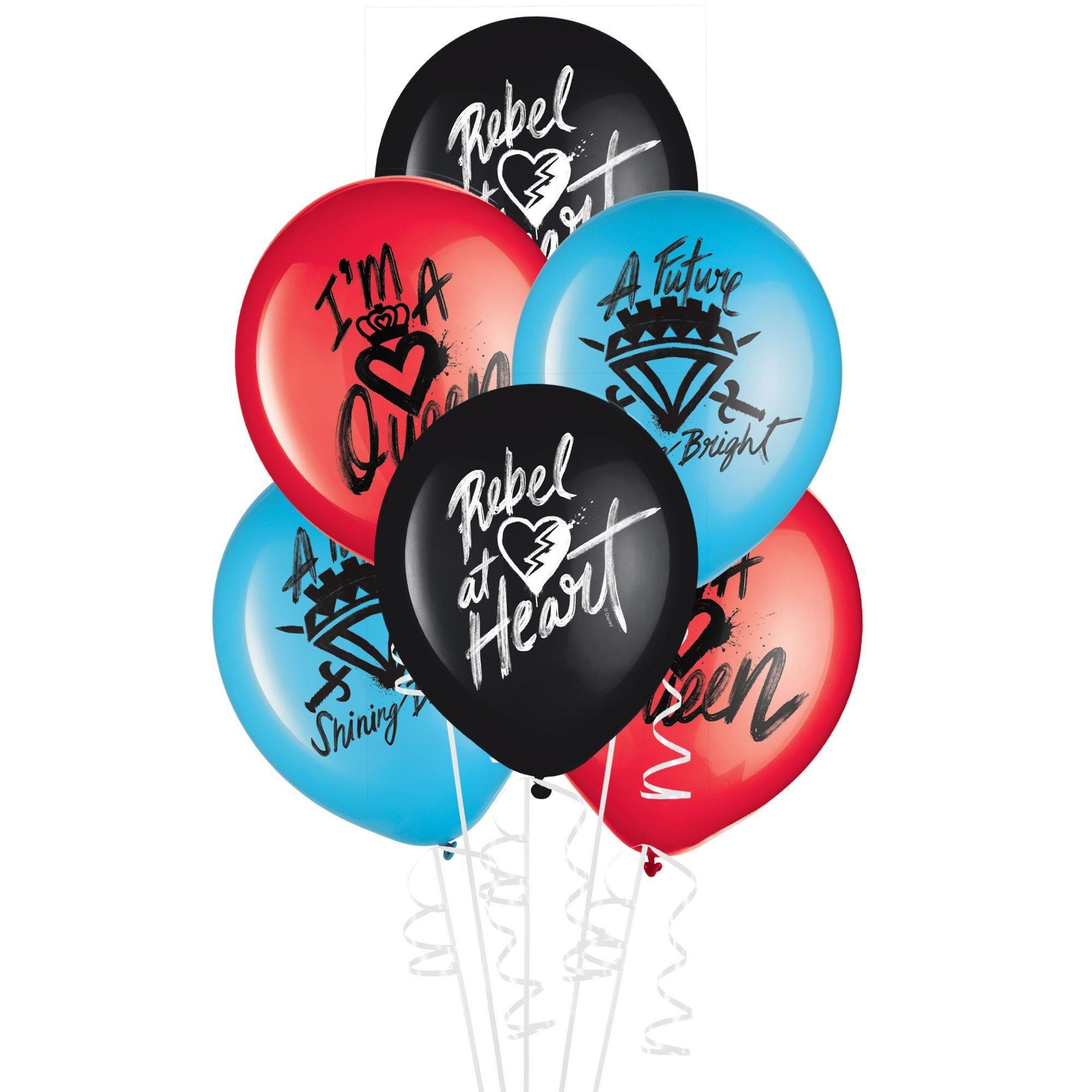 Descendants 4 Party Supplies Pack for 8 Guests - Kit Includes Plates, Napkins, Cups, Table Cover, Banners & Themed Latex Balloons